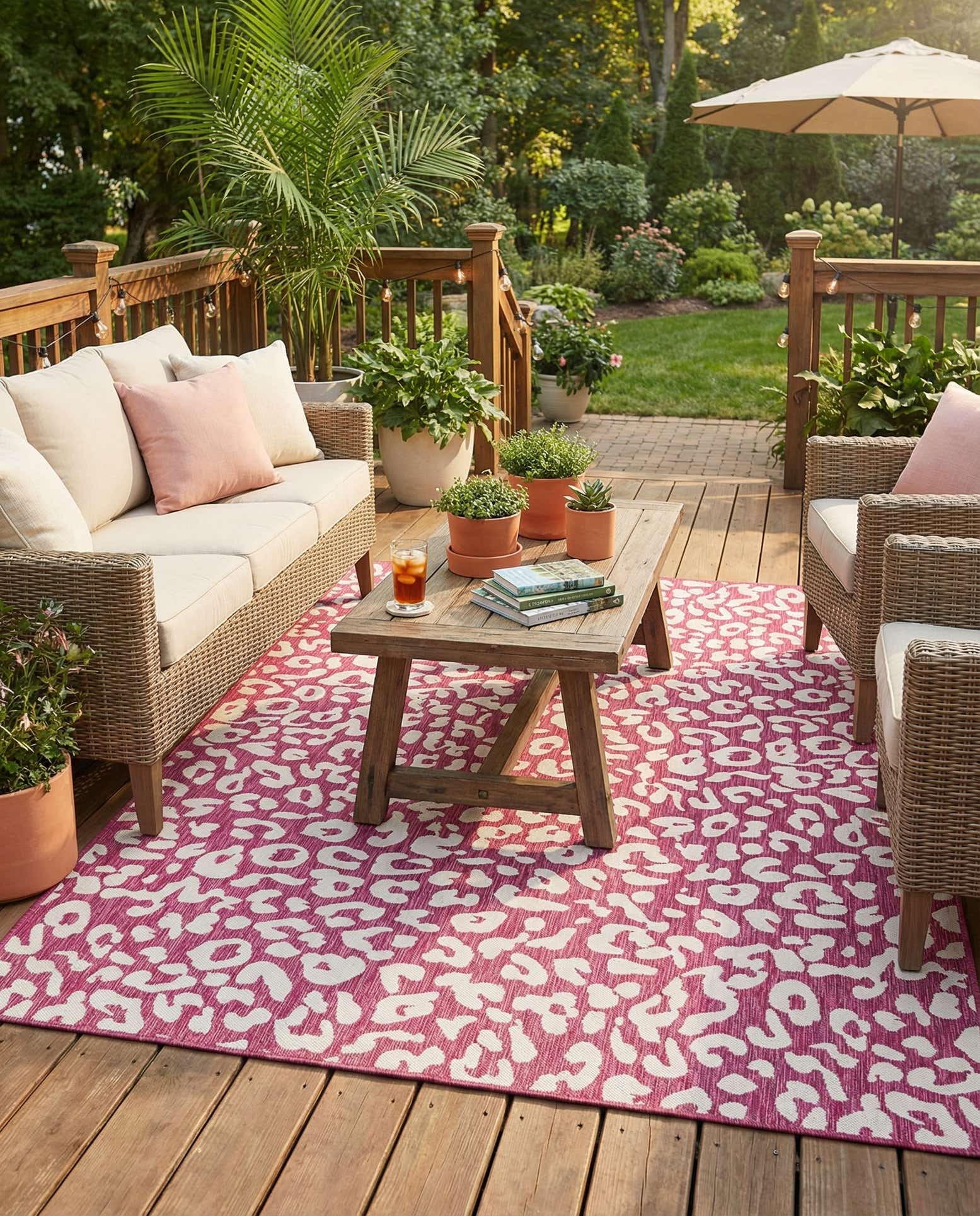 9' x 12' Easy-Clean Safari Indoor / Outdoor Rug