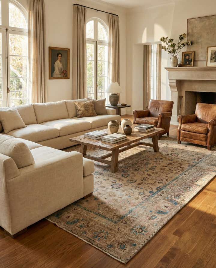 9' 1 x 12' 3 Hand Knotted Ultra Vintage Persian Wool Rug