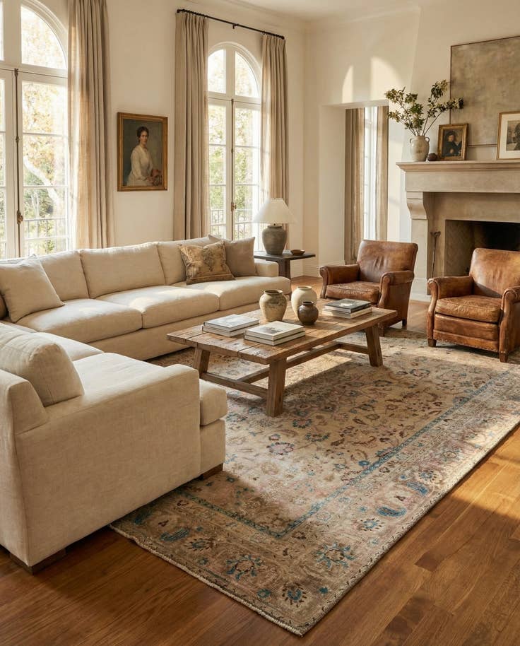 Detail image of 9' 1 x 12' 3 Hand Knotted Ultra Vintage Persian Wool Rug