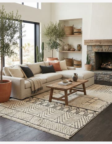 9' 10 x 14' Hand Knotted Moroccan Wool Rug