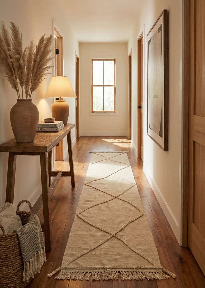 2' 4 x 10' 4 Hand Woven Moroccan Wool Runner Rug