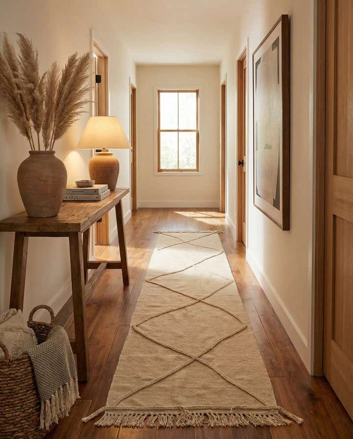 2' 4 x 10' 4 Hand Woven Moroccan Wool Runner Rug