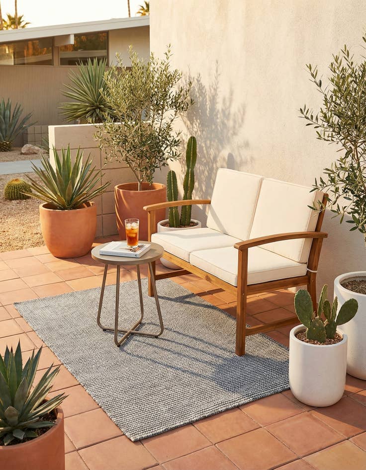 Detail image of 3' 3 x 5' 3 Easy-Clean Jill Zarin Palm Springs Indoor / Outdoor Rug