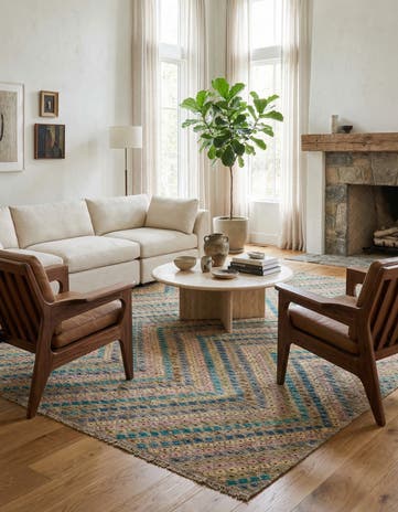 10' 1 x 13' Hand Woven Kilim Modern Wool Rug