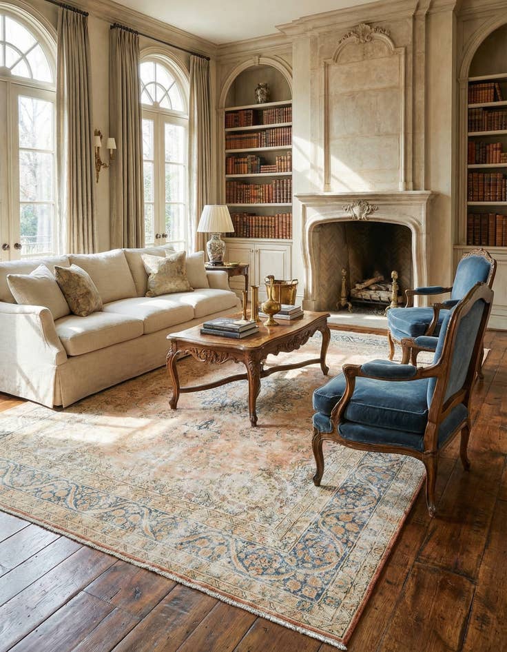 Detail image of 9' 5 x 12' 8 Vintage Royal Wool Rug