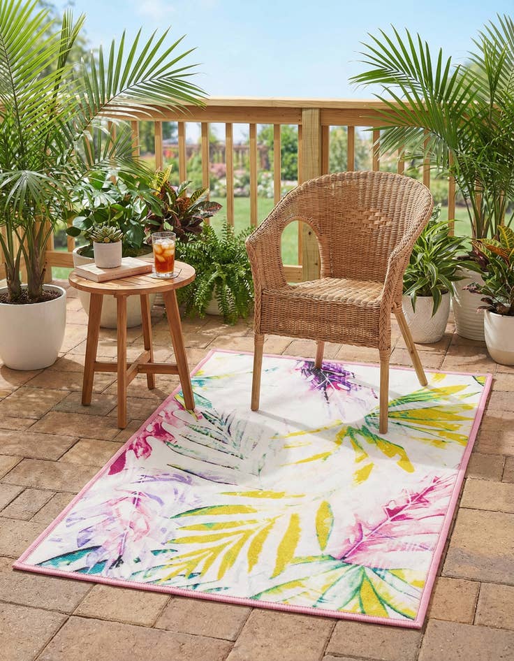 Detail image of 2' x 3' 1  Washable Jill Zarin Caribbean Indoor / Outdoor Rug