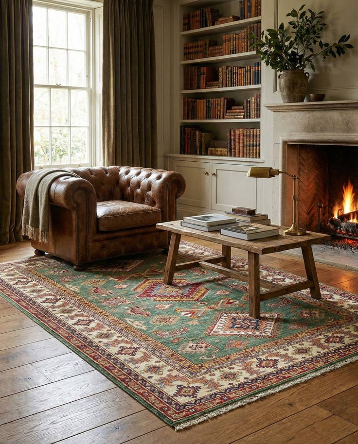 Detail image of 5' 4 x 8' 1 Kazak Wool Rug