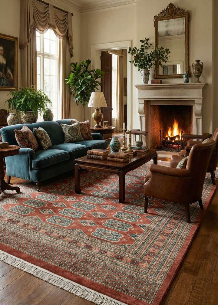 7' 1 x 10' 1 Hand Knotted Bokhara Oriental Rug