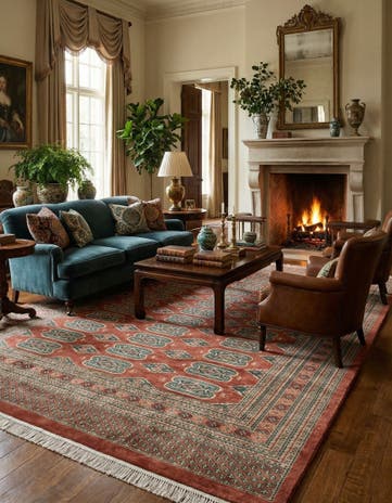 7' 1 x 10' 1 Hand Knotted Bokhara Oriental Rug