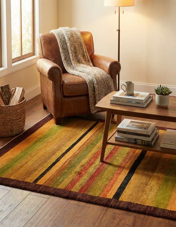 4' 4 x 6' Hand Knotted Modern Ziegler Rug
