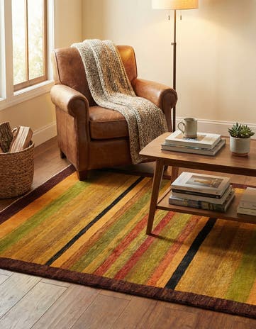 4' 4 x 6' Hand Knotted Modern Ziegler Rug