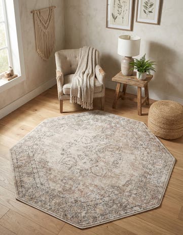 Ivory Oregon Octagon Rug