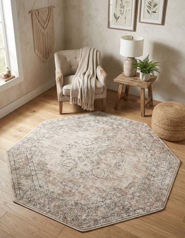 Ivory Oregon Octagon Rug