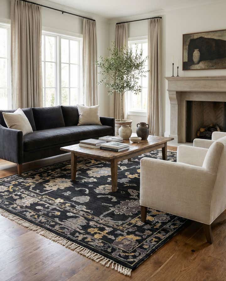 8' 2 x 10' 4 Hand Knotted Oushak Wool Rug