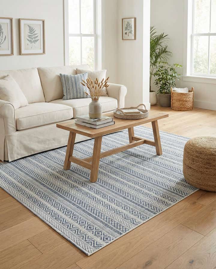 4' x 6' Easy-Clean Ribbon Indoor / Outdoor Rug