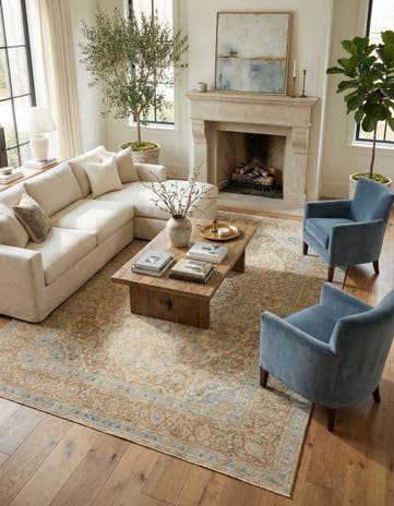 10' x 13' 6 Hand Knotted Ultra Vintage Persian Wool Rug