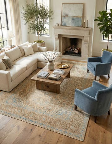 10' x 13' 6 Hand Knotted Ultra Vintage Persian Wool Rug