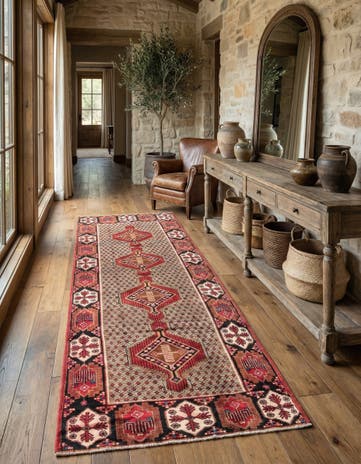 4' 8 x 10' 7 Hand Knotted Koliaei Persian Wool Runner Rug