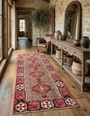 4' 8 x 10' 7 Hand Knotted Koliaei Persian Wool Runner Rug