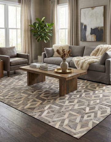 5' 1 x 7' 10 Cowhide Rug