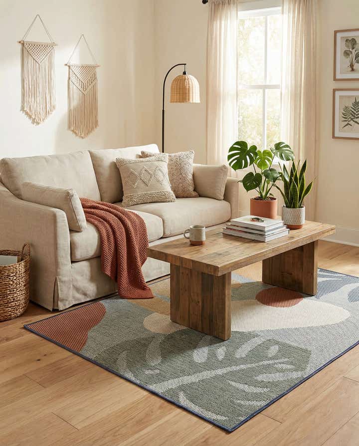 4' 1 x 6' 1 Easy-Clean Baja Indoor / Outdoor Rug