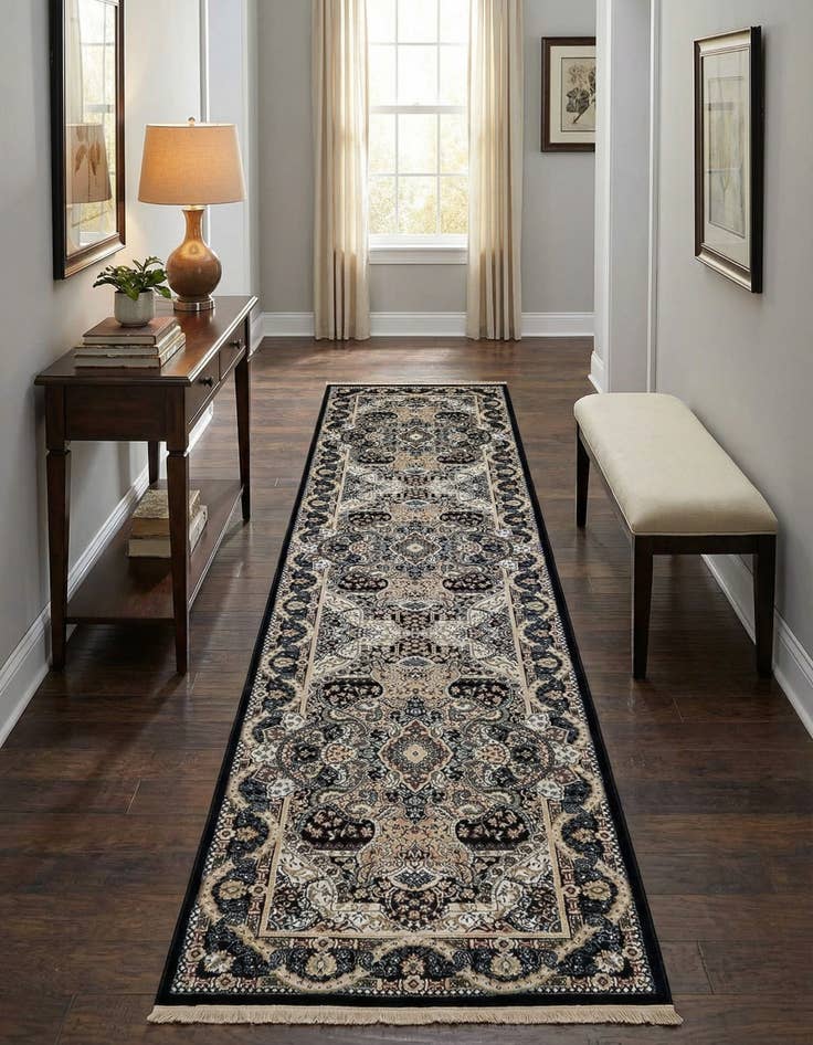 Detail image of 3' x 13' Nain Design Runner Rug