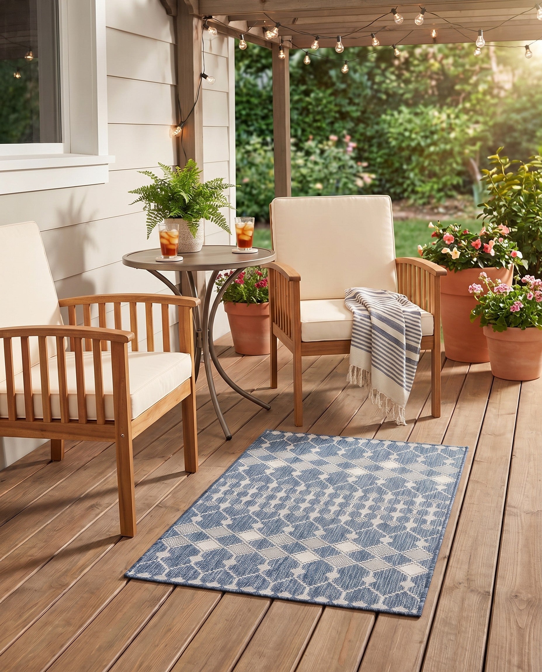 3' x 5' 3 Easy-Clean Lattice Indoor / Outdoor Rug