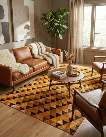 5' 1 x 7' 11 Cowhide Stocks Rug