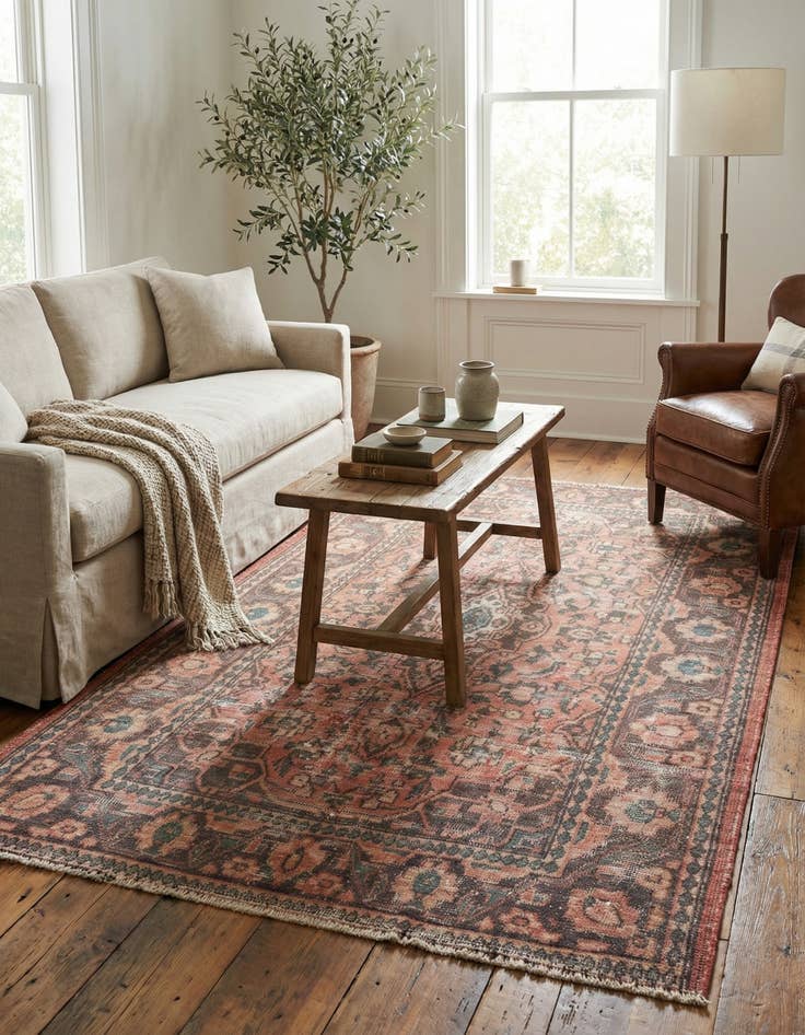 Detail image of  4' x 6' 2  Hand Knotted Ultra Vintage Persian Wool Rug