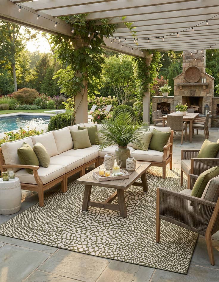 Detail image of 10' x 16'  Washable Jill Zarin Indoor / Outdoor Rug