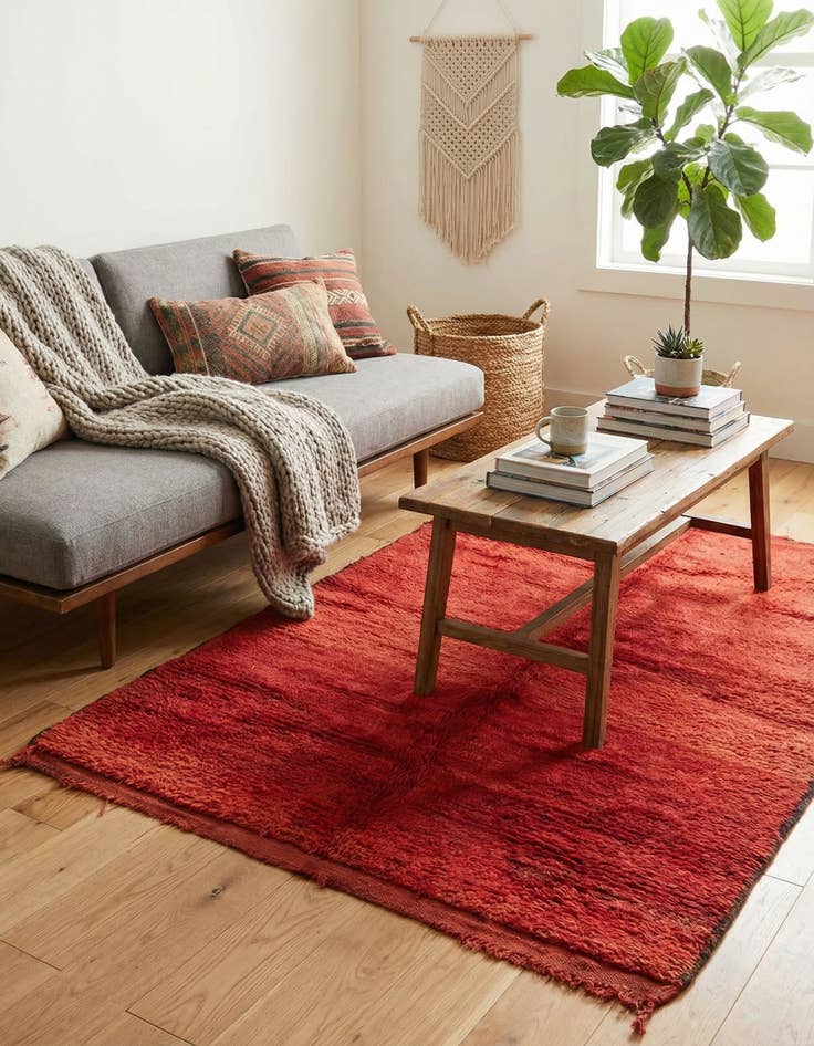 Detail image of 4' x 5' 3  Hand Knotted Moroccan Wool Rug