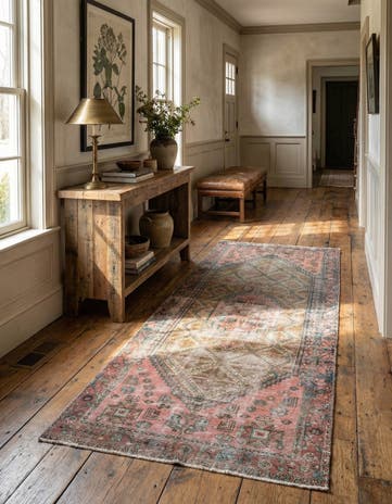 3' 5 x 9' 9 Hand Knotted Ultra Vintage Persian Wool Runner Rug