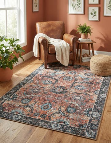 4' 1 x 6' 1 Washable Timeless Rug