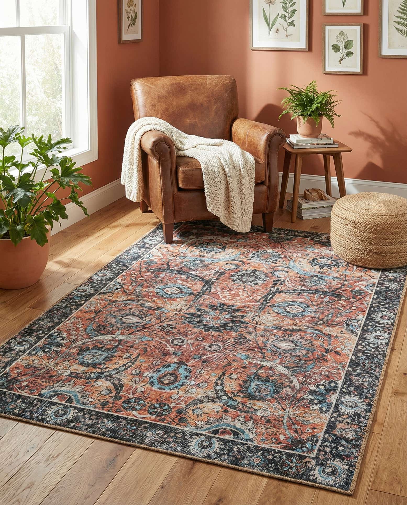 4' 1 x 6' 1 Washable Timeless Rug
