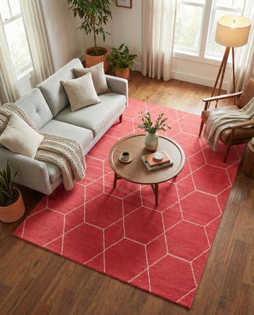  7' x 10' Lattice Frieze Rug