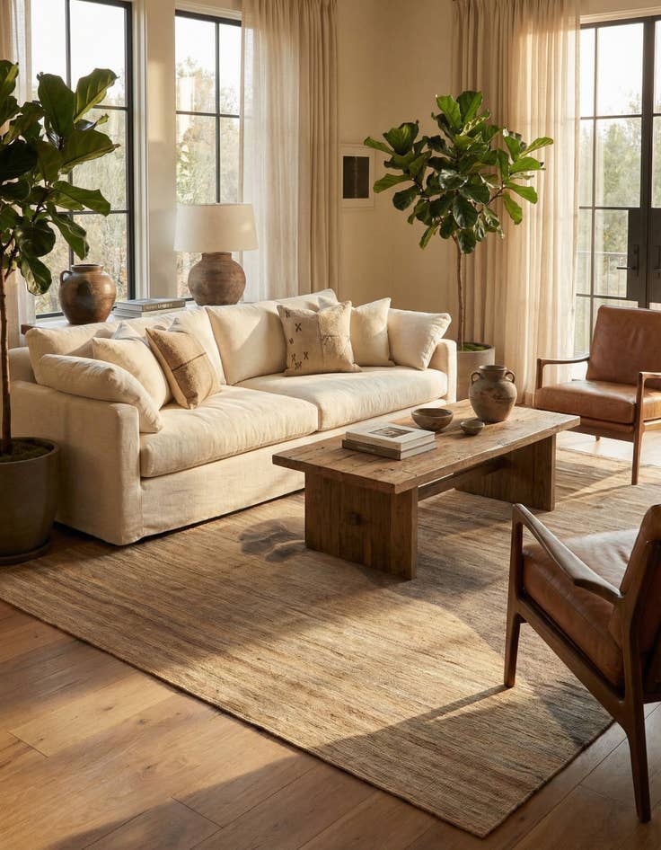 Detail image of 6' 8 x 9' 8  Hand Woven Kilim Modern Wool Rug