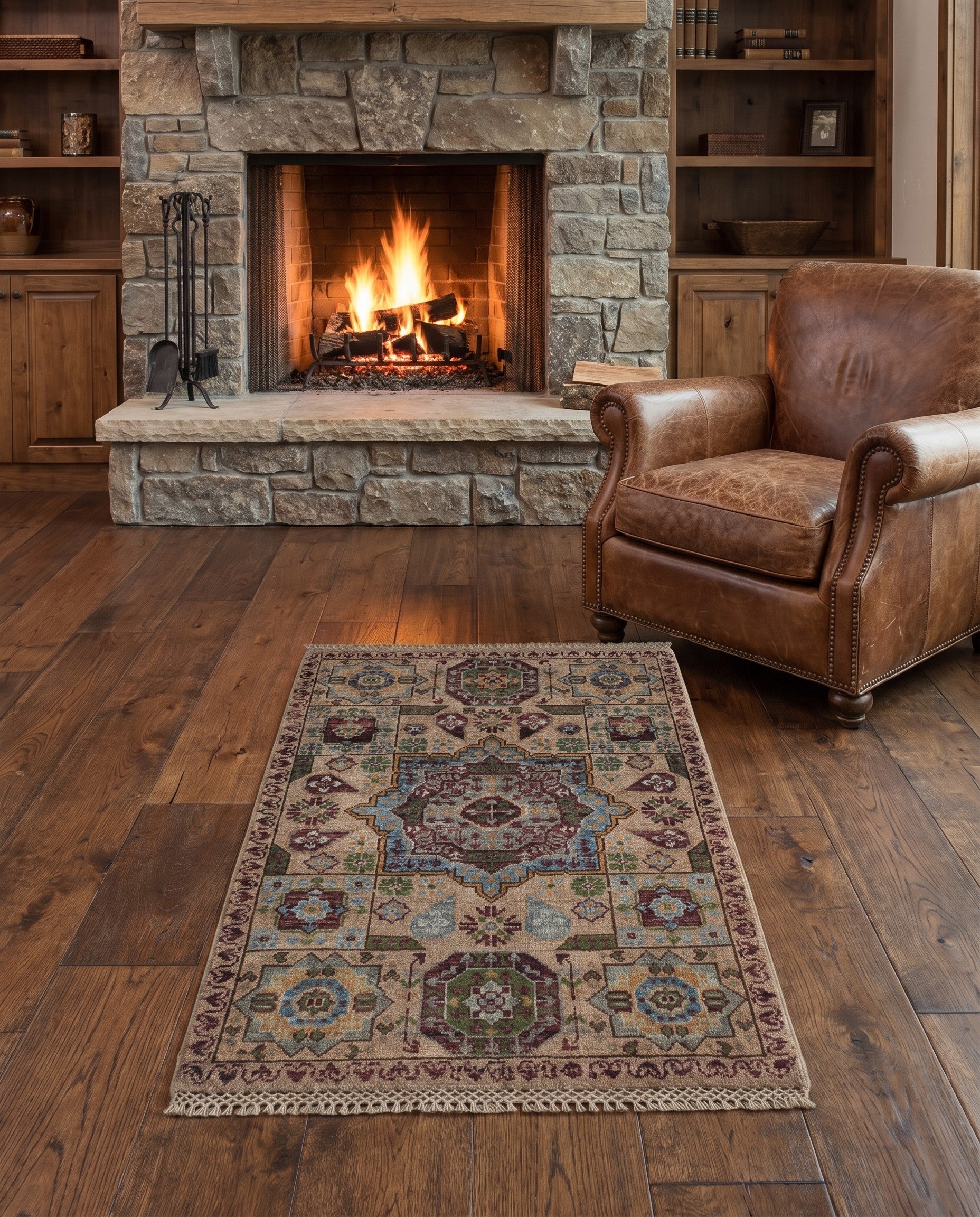2' x 3' Hand Knotted Mamluk Ziegler Rug