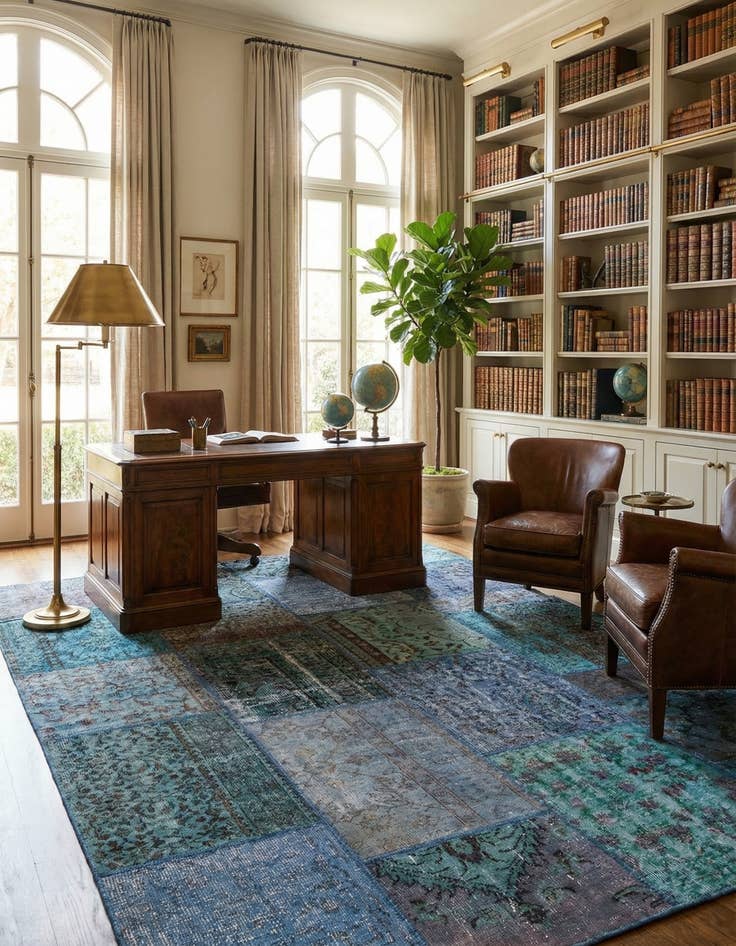 Detail image of 6' 10 x 9' 7 Patchwork Rug