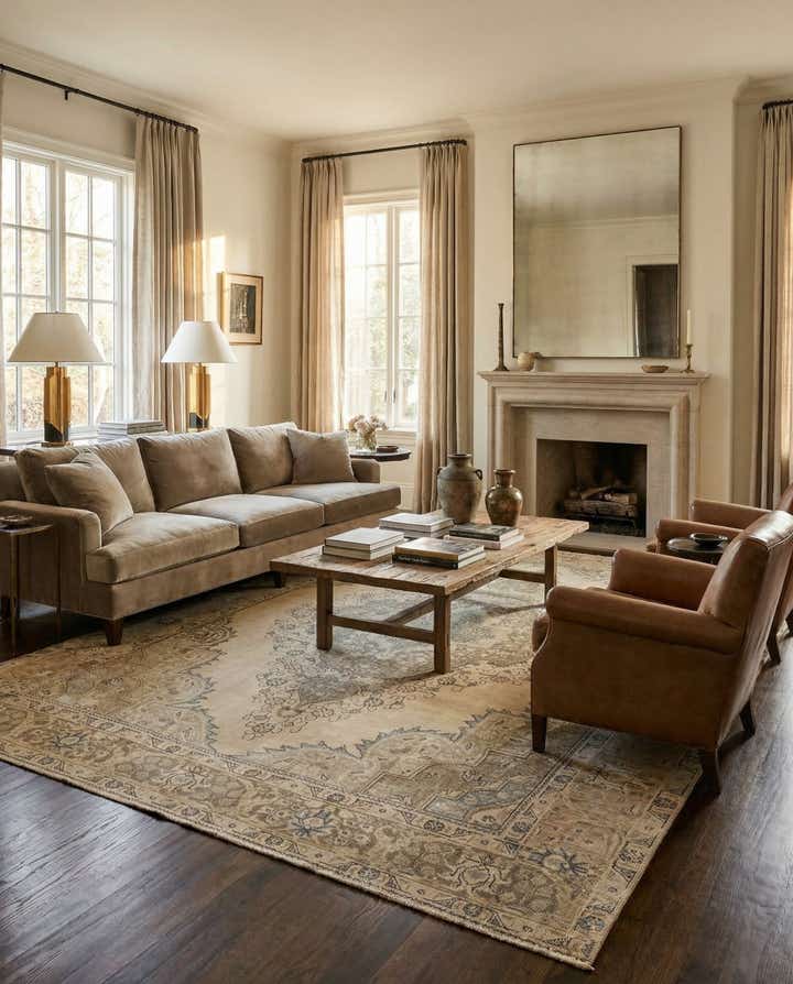 9' 7 x 12' 5 Hand Knotted Ultra Vintage Persian Wool Rug