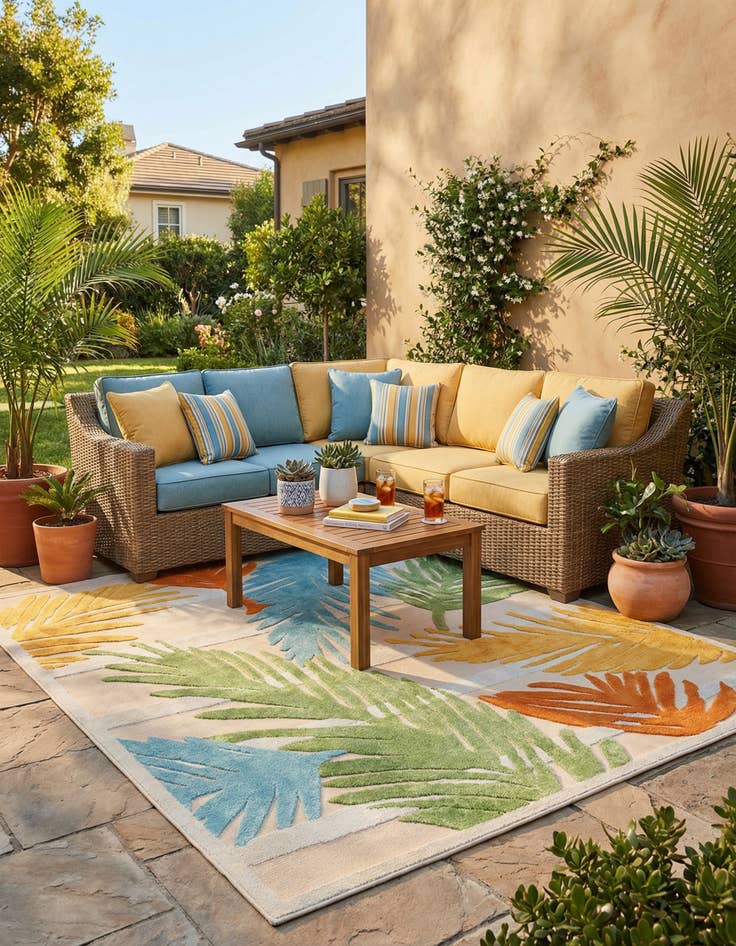 Detail image of 7' 10 x 10'  Washable Aruba Indoor / Outdoor Rug