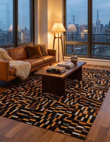 5' x 7' 11 Cowhide - Patchwork Rug