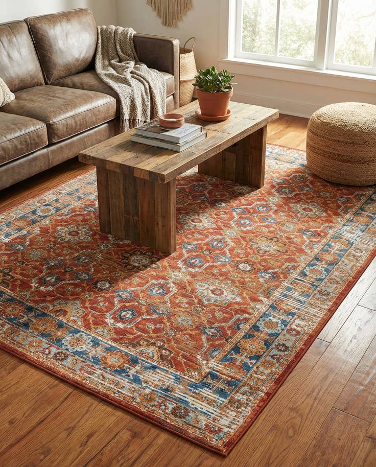 Detail image of 6' x 9' Easy-Clean Traditional Indoor / Outdoor Rug