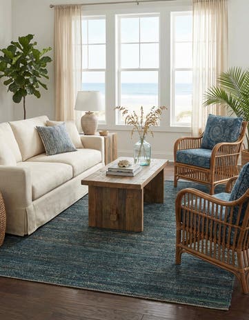 6' 1 x 9' Hand Woven Palm Beach Jute Rug