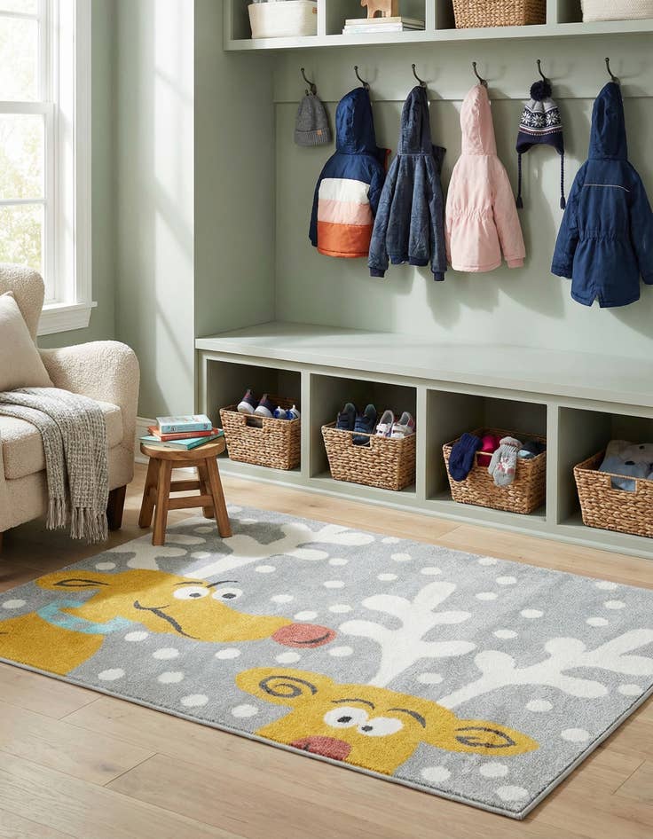 Detail image of 4' x 5' 6 Whimsy Kids Rug