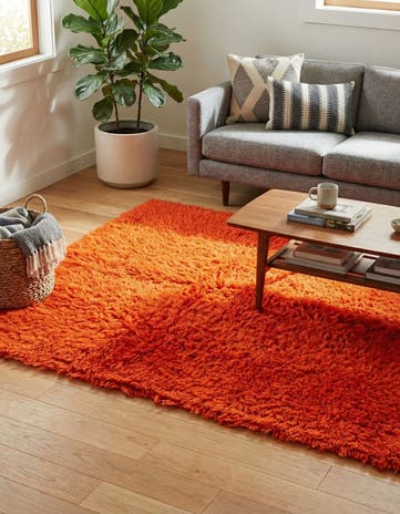 4' 7 x 6' 3 Hand Knotted Moroccan Wool Rug