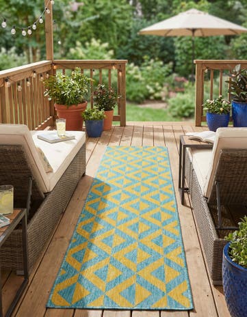 2' x 8' Easy-Clean Jill Zarin Napa Indoor / Outdoor Runner Rug
