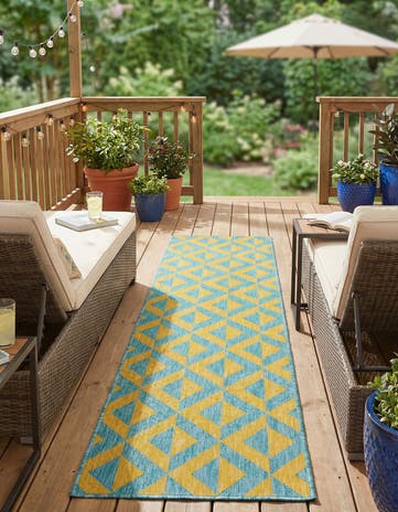 2' x 8' Easy-Clean Jill Zarin Napa Indoor / Outdoor Runner Rug