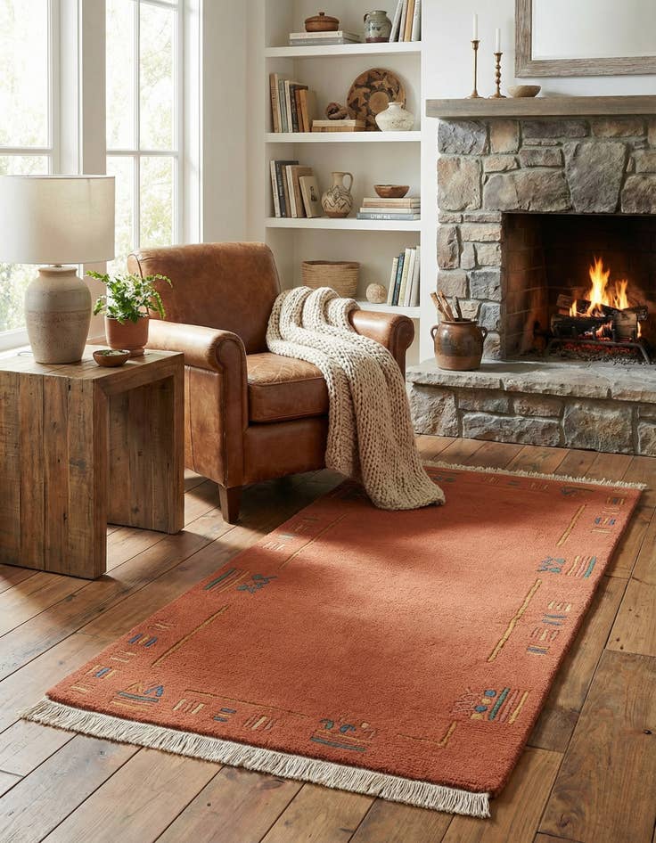 Detail image of  2' 6 x 4' 8  Hand Knotted Tibet Wool Rug