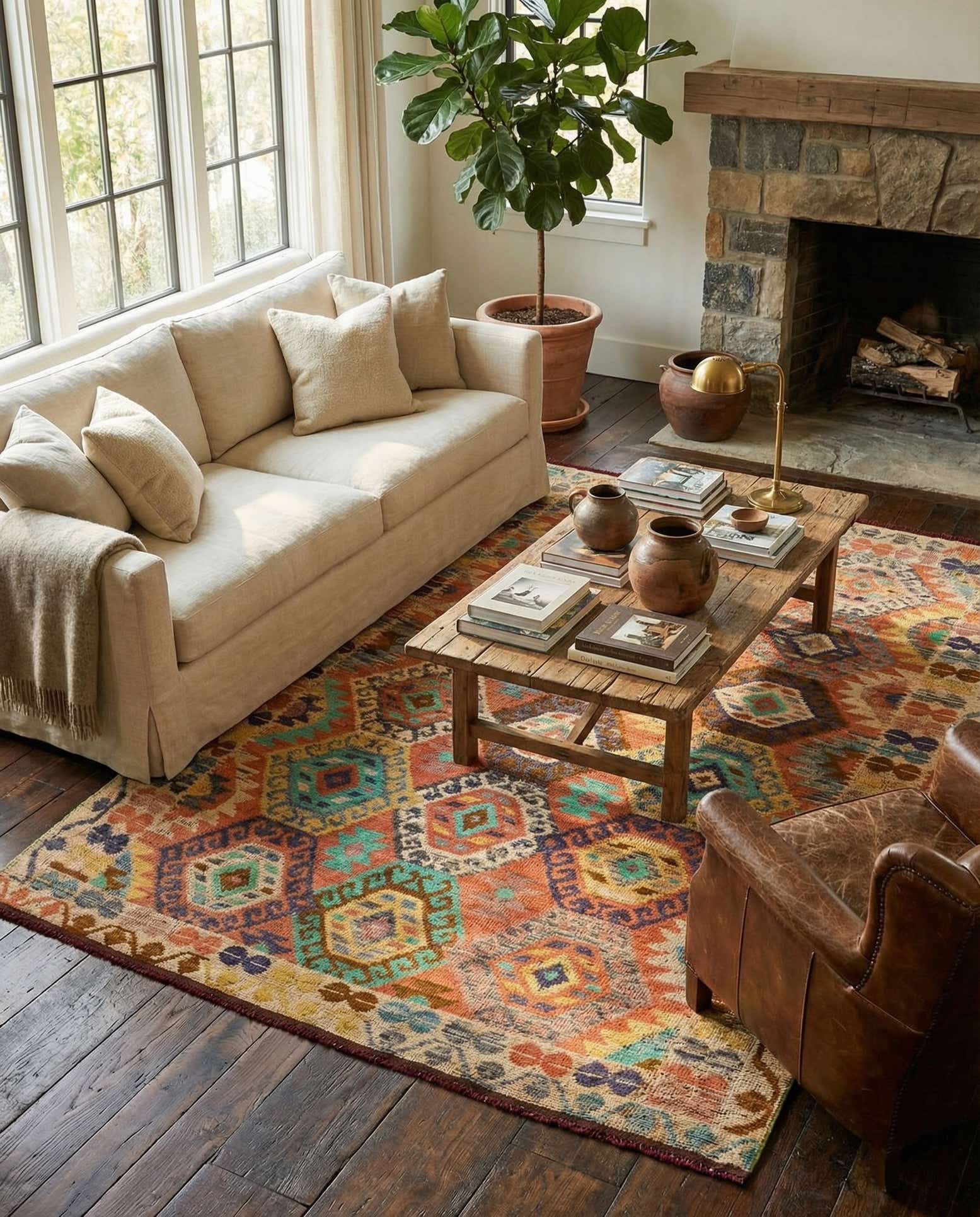 6' 9 x 10' 3 Hand Knotted Darya Wool Rug