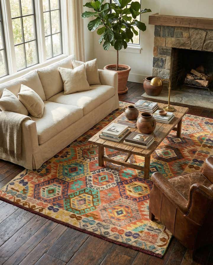6' 9 x 10' 3 Hand Knotted Darya Wool Rug